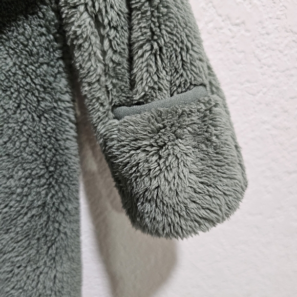 Eddie Bauer Kids Boy Girl Infant Green Fleece Soft Plush Onsie Footed Si… - Picture 6 of 10